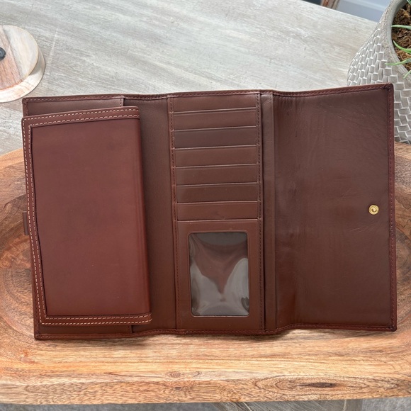 🦋 Vintage Coach Leather Wallet with Logo - Picture 5 of 9